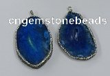 NGP3914 45*60mm - 55*65mm freeform druzy agate pendants wholesale