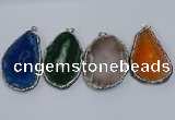 NGP3916 45*60mm - 55*65mm freeform druzy agate pendants wholesale