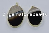 NGP3924 35*55mm - 40*60mm oval druzy agate pendants wholesale