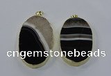 NGP3925 40*65mm - 45*75mm oval druzy agate pendants wholesale