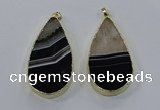 NGP3927 35*65mm - 40*70mm flat teardrop druzy agate pendants