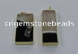 NGP3928 25*55mm - 30*60mm rectangle druzy agate pendants