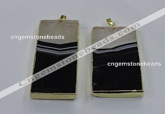 NGP3929 40*60mm - 35*70mm rectangle druzy agate pendants