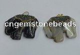 NGP3932 30*45mm - 35*50mm elephant agate pendants wholesale