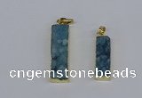 NGP3946 10*25mm - 12*45mm rectangle druzy agate pendants wholesale