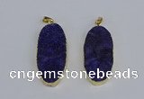 NGP3964 22*45mm - 25*50mm oval druzy agate pendants wholesale