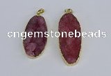 NGP3965 22*45mm - 25*50mm oval druzy agate pendants wholesale