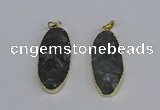 NGP3969 22*45mm - 25*50mm oval druzy agate pendants wholesale