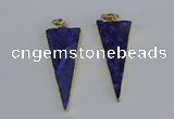 NGP3984 20*48mm - 25*50mm triangle druzy agate pendants wholesale