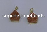 NGP4010 15*16mm freeform druzy quartz gemstone pendants