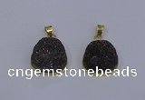 NGP4028 18*19mm freeform druzy quartz gemstone pendants