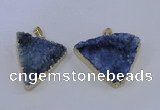 NGP4052 25*30mm – 30*35mm triangle druzy quartz pendants