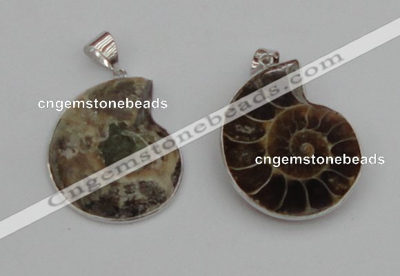 NGP4068 25*30mm – 30*35mm carved ammonite pendants wholesale