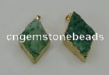 NGP4079 25*35mm - 28*40mm diamond druzy quartz pendants