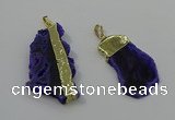 NGP4132 25*35mm - 40*50mm freeform druzy quartz pendants wholesale