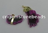 NGP4133 25*35mm - 40*50mm freeform druzy quartz pendants wholesale