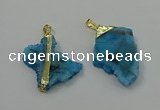 NGP4134 25*35mm - 40*50mm freeform druzy quartz pendants wholesale