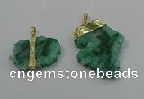 NGP4135 25*35mm - 40*50mm freeform druzy quartz pendants wholesale