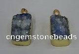 NGP4236 18*25mm - 18*28mm rectangle druzy quartz pendants wholesale