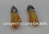 NGP4286 10*30mm - 15*45mmmm nuggets plated quartz pendants