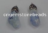 NGP4287 10*30mm - 15*45mmmm nuggets plated quartz pendants