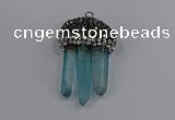 NGP4336 22*30mm - 25*35mm sticks white crystal pendants
