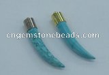 NGP4507 9*50mm - 9*55mm horn blue turquoise pendants wholesale