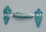 NGP4532 21*52mm - 22*55mm arrowhead turquoise pendants wholesale