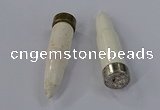 NGP4546 15*56mm bullet-shaped white howlite turquoise pendants