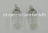 NGP5001 8*30mm sticks white crystal gemstone pendants wholesale