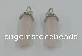 NGP5002 8*30mm sticks rose quartz gemstone pendants wholesale