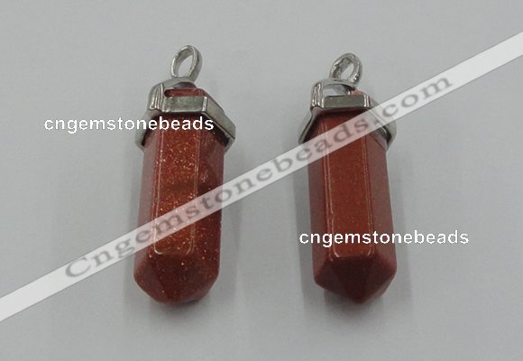 NGP5006 8*30mm sticks goldstone pendants wholesale