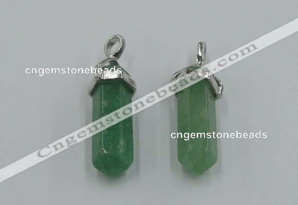 NGP5009 8*30mm sticks green aventurine pendants wholesale