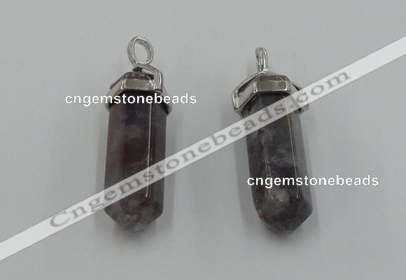 NGP5012 8*30mm sticks Indian agate gemstone pendants wholesale