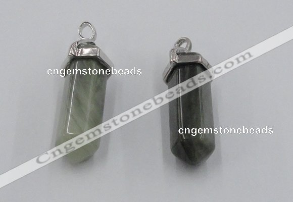NGP5017 8*30mm sticks seaweed quartz pendants wholesale