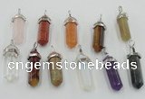 NGP5022 8*30mm sticks mixed gemstone pendants wholesale