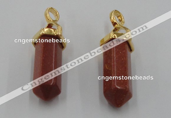 NGP5031 8*30mm sticks goldstone pendants wholesale