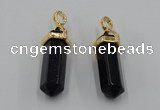 NGP5032 8*30mm sticks blue goldstone pendants wholesale