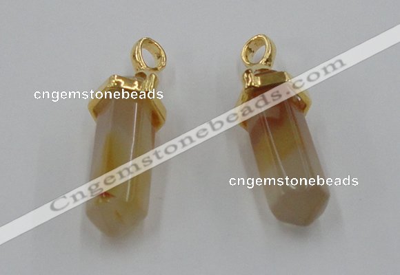 NGP5036 8*30mm sticks agate gemstone pendants wholesale