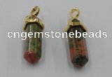 NGP5039 8*30mm sticks unakite gemstone pendants wholesale