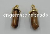 NGP5041 8*30mm sticks yellow tiger eye pendants wholesale