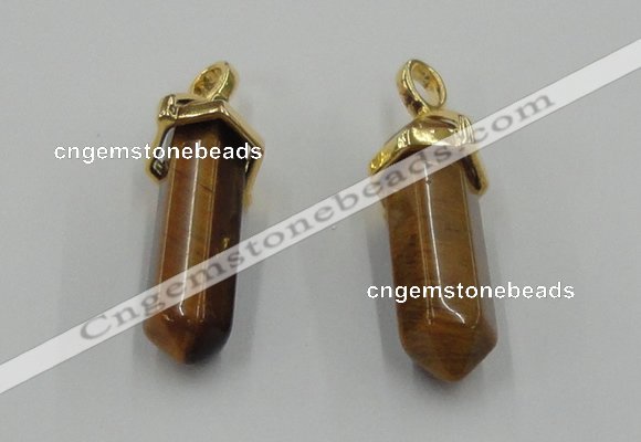 NGP5041 8*30mm sticks yellow tiger eye pendants wholesale