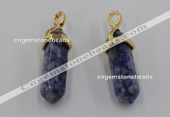 NGP5043 8*30mm sticks sodalite gemstone pendants wholesale