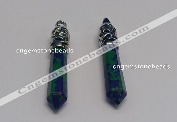 NGP5406 10*65mm sticks synthetic lapis lazuli pendants wholesale