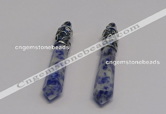 NGP5408 10*65mm sticks sodalite gemstone pendants wholesale