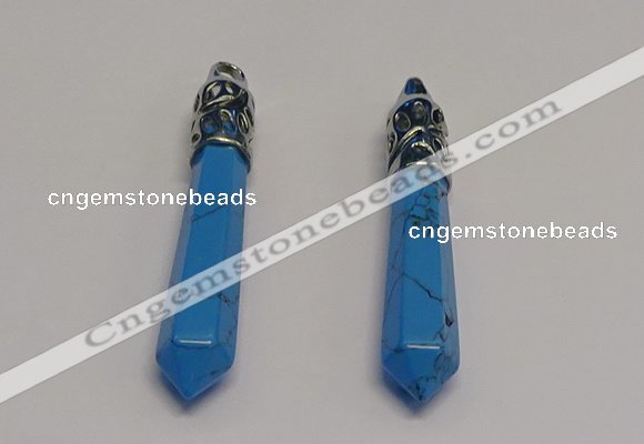 NGP5427 10*65mm sticks blue turquoise pendants wholesale