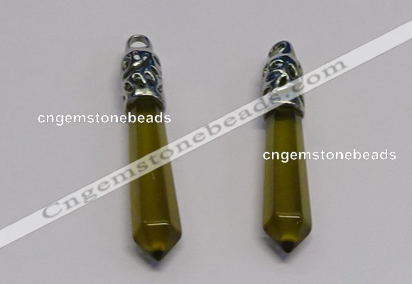 NGP5430 10*65mm sticks crystal glass pendants wholesale