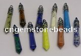 NGP5433 10*65mm sticks mixed gemstone pendants wholesale