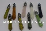 NGP5434 10*65mm sticks mixed gemstone pendants wholesale