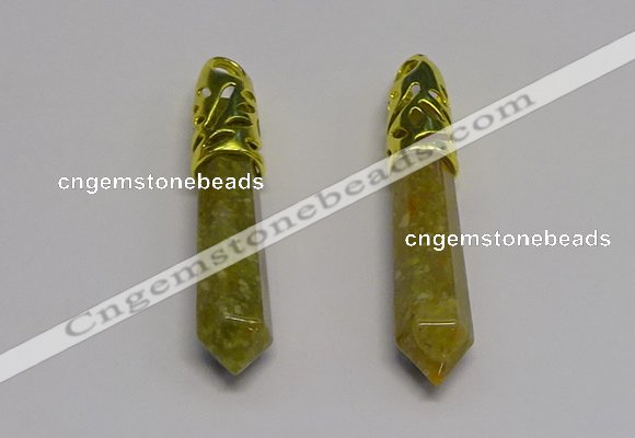 NGP5440 10*65mm sticks unakite gemstone pendants wholesale